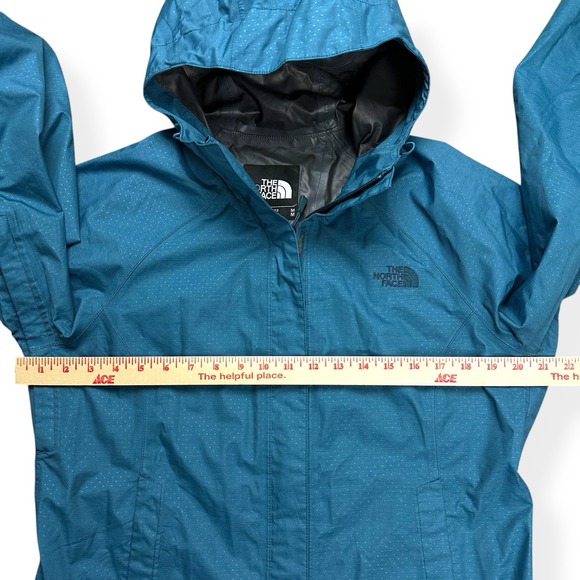 The North Face Jacket Women's Medium Blue HyVent 2.5L Hooded Waterproof Rain - Picture 12 of 16